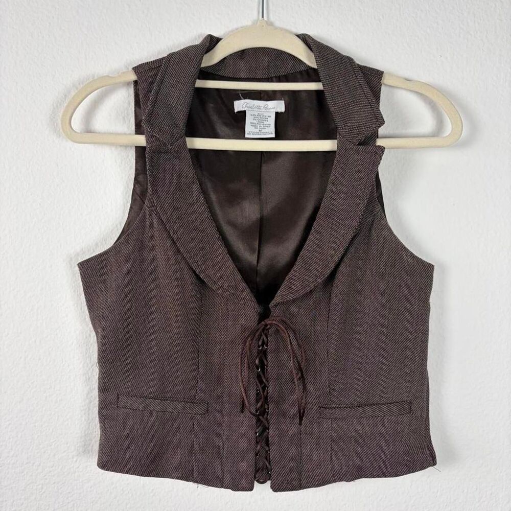 Charlotte Russe Y2K Vintage Office Siren Blouse Women's M Workwear Preppy 2000s